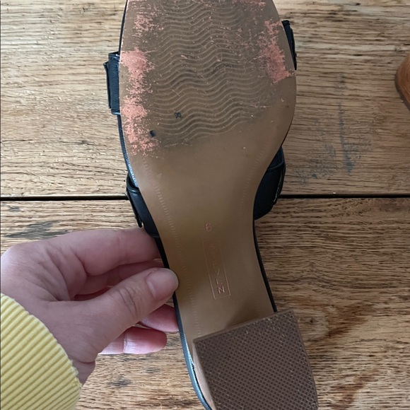 Steven Black Leather Mules - Picture 3 of 5